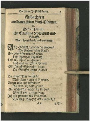 Andachten aus denen sieben Buß-Psalmen.