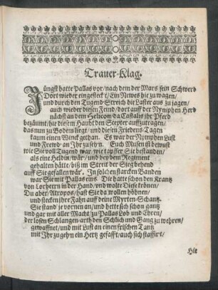 Trauer-Klag.
