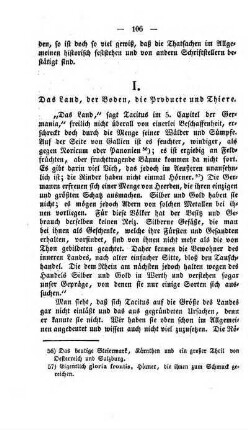 I. Das Land, der Boden, die Producte und Thiere