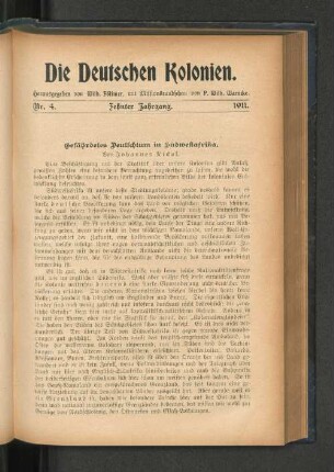 Gefährdetes Deutschtum in Südwestafrika.