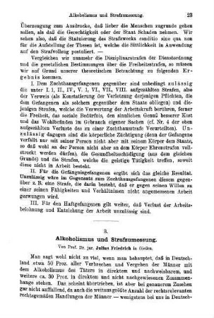 23-33, Alkoholismus und Strafzumessung