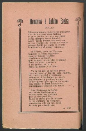 Memorias á Gabino Ezeiza : (Vals)