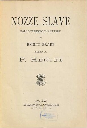 Nozze slave : ballo di mezzo carattere