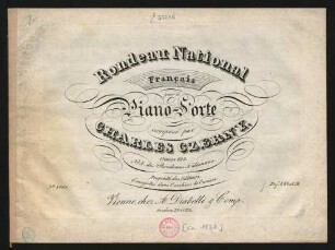 Rondeau National Français : pour le Piano-Forte ; Oeuvre 185. ; No. 5 des Rondeaus Nationaus.