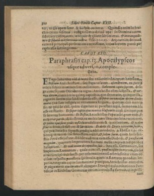 Caput XXII. Paraphrasin cap. 13. Apocalypseos usque ad vers. 10. complectens.
