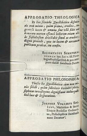Approbatio