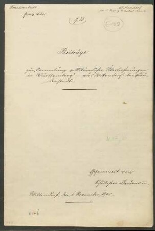 Konferenzaufsatz Wittendorf, Loßburg, Kr. Freudenstadt OA Freudenstadt II