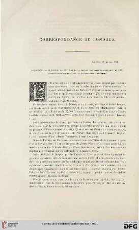 Correspondance de Londres