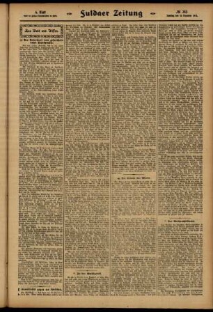 Sechste Ausgabe vom Samstag, den 13. Dezember 1913.