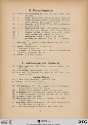E. Francofurtensien (Nr. 403-415)