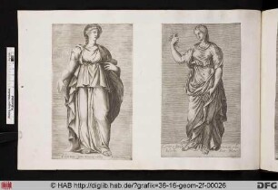 Rechts: Statue der Ceres.