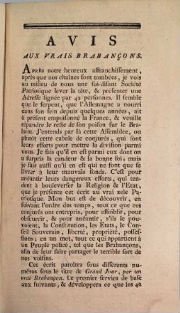 L' Anatomie De La Cabale Ou Les Affaires Présentes dans leur vrai jour, 1