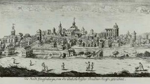 Großenhain: "Die Stadt Großenhayn, von der Anhöhe bey der Dresdener Straße gezeichnet"