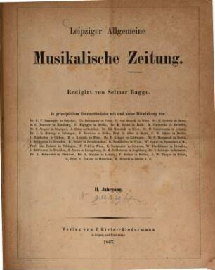 Leipziger allgemeine musikalische Zeitung. 2. 1867