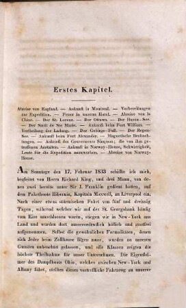 Landreise nach den Küsten des Nord-Polar-Meeres in den Jahren 1833 - 1835 : von Capitain Georg Back. Dt. von Karl André