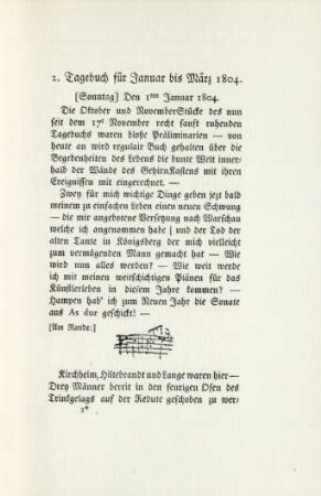 2. Tagebuch für Januar bis März 1804.