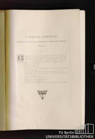 J. Marcel Auburtin. Architecte du Gouvernement (Ministère de l'Instruction Publique) Paris.