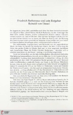 Friedrich Barbarossa und sein Ratgeber Rainald von Dassel