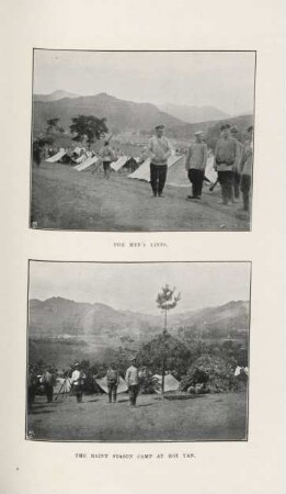 The men's lines. The rainy season camp at Hoi Yan