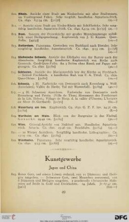 Kunstgewerbe (Nr. 823-833)
