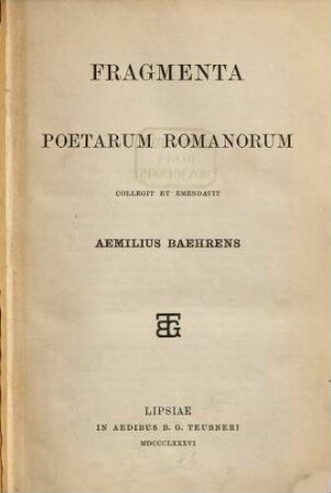 Poetae Latini minores, 6