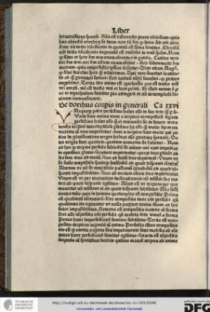 De dotibus corporis in generali. Capitulum xxvi.
