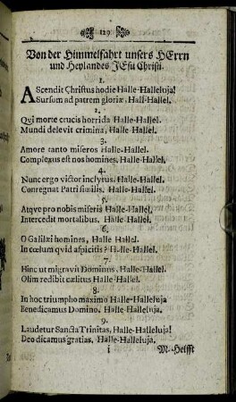 Von der Himmelfahrt unsers Herrn und Heylandes Jesu Christi.