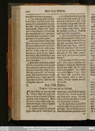Der CIX Psalm.