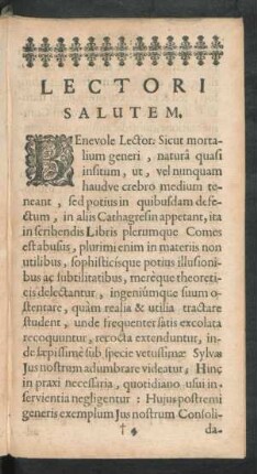 Lectori Salutem.
