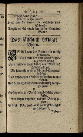Das fälschlich beklagte Thorn.