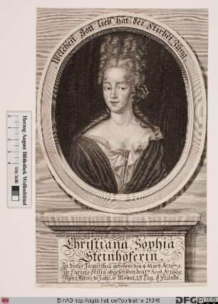 Bildnis Christiana Sophia Steinhofer