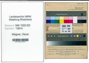 Entnazifizierung Oscar Wagner, geb. 17.11.1897 (Lehrer)