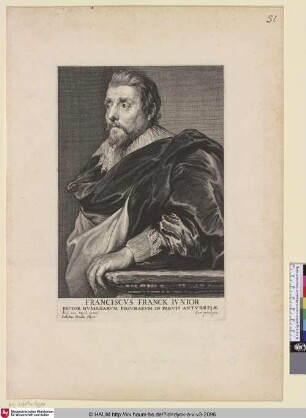 Franciscus Franck Iunior [Porträt des Malers Frans Francken der Jüngere; Frans Francken the Younger; Portret van Frans Francken (II)]