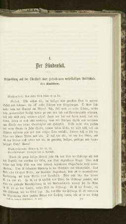 ¬Der¬ Sündenfall : Behandlung auf der Oberstufe einer gehobenen mehrklassigen Volksschule
