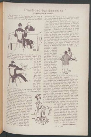 Practicad los deportes : (Artículo para la juventud)