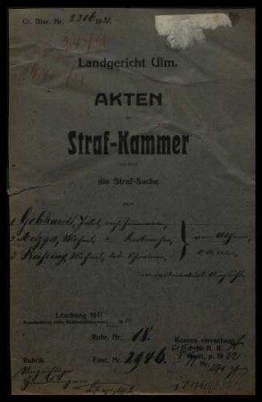 Gebhardt, Jakob, Zimmermann, wohnh. in Altheim; - Metzger, Michael, Korbmacher, wohnh. in Altheim; - Preissing, Michael, Schreiner, wohnh. in Altheim