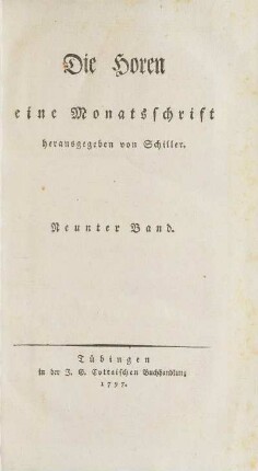 9.1797: Die Horen