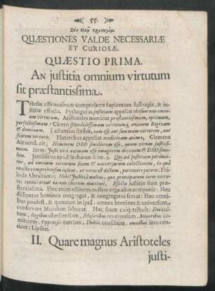 Quaestiones Valde Necessariae Et Curiosae.