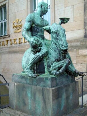 Bacchus auf dem trunkenen Esel reitend