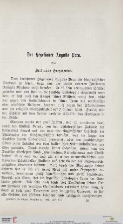 Der Hegelianer Augusto Vera