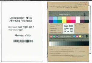 Entnazifizierung Victor Gerosa , geb. 20.01.1888 (Ingenieur)