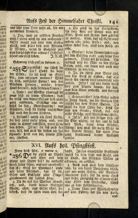 141-149, XVI. Aufs heilige Pfingstfest
