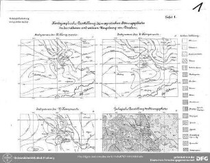 Tafel I - Kartographische Darstellung des magnetischen Störungsgebietes in der näheren und weiteren Umgebung von Dresden