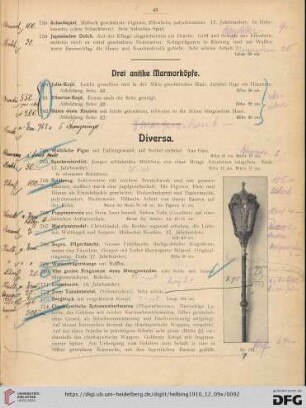 Drei antike Marmorköpfe (Nr. 760-762)