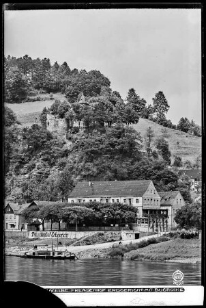 Rathen, Gasthof Erbgericht mit Burgruine Altrathen
