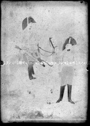 Darstellung von zwei Soldaten des preußischen Dragoner-Regiments Nr. 4, 1806
