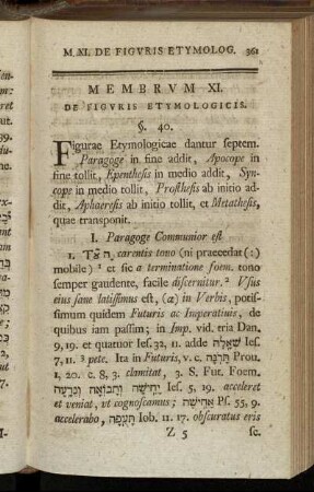 Membrum XI. De figuris etymologicis.