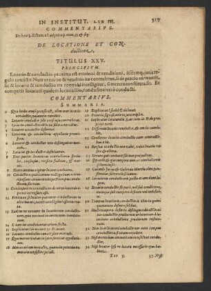 De Locatione Et Conductione. Titulus XXV.