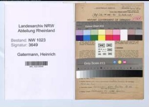 Entnazifizierung Heinrich Gatermann , geb. 20.08.1908 (Landwirt)