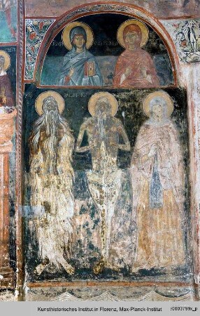Die Ausmalung der Saalkirche : Die Heiligen Mönchsväter Makarius, Onuphrius und Antonius